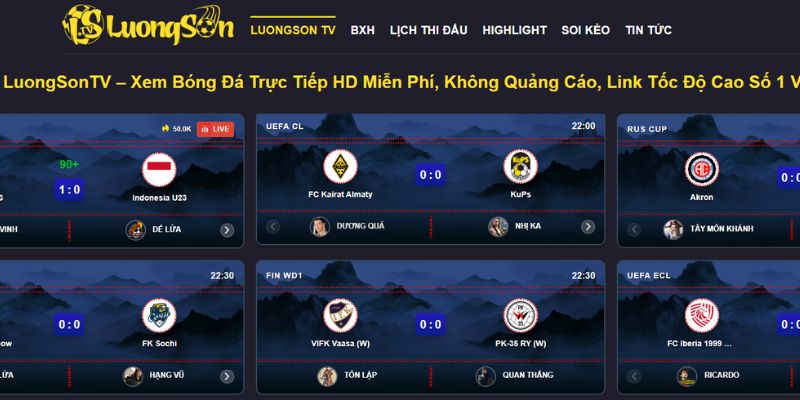 Giới Thiệu Lương Sơn TV : Nền Tảng Trực Tiếp Bóng Đá Hàng Đầu Việt Nam 5 Các Tính Năng Ưu Việt Tại Lương Sơn Tv